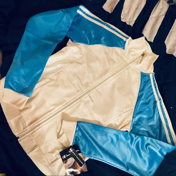 BRAND NWT* Champion stretch 3STRIPE track JACKET - Picture 12 of 14